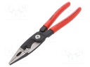 Pliers; for gripping and cutting,universal; plastic handle