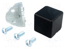 Angle bracket; for profiles; Width of the groove: 8mm; aluminium