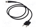 Test lead; 60VDC; 30VAC; 3A; BNC plug,banana plug double 4mm