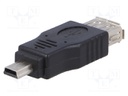 Adapter; OTG,USB 2.0; USB A socket,USB B mini plug