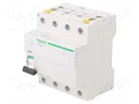 RCD breaker; Inom: 63A; Ires: 300mA; Poles: 4; 400V; Mounting: DIN