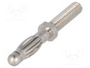 Plug; 4mm banana; 32A; 60VDC; 35mm; Plating: nickel plated