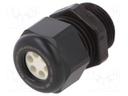 Cable gland; M20; IP68; Mat: polyamide; black; Holes no: 6; 3mm