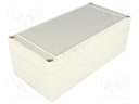 Enclosure: multipurpose; X: 80mm; Y: 160mm; Z: 57mm; EUROMAS II; ABS