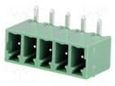 Pluggable terminal block; 3.81mm; ways: 5; angled 90°; socket