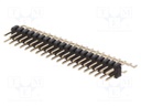 Pin header; pin strips; male; PIN: 40; horizontal; 2mm; SMT; 2x20