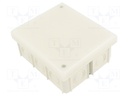 Enclosure: junction box; X: 80mm; Y: 95mm; Z: 40mm; wall mount; IP20