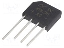 Bridge rectifier: one-phase; Urmax: 800V; Ifsm: 125A; KBL; If: 4A