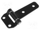 Hinge; Width: 140mm; zinc-plated steel; H: 63mm; Holes no: 4