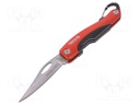 Knife; folding; Kind of blade: straight; 75mm; Features: belt clip