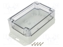 Enclosure: multipurpose; X: 100mm; Y: 150mm; Z: 60mm; ZP; light grey