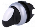 Switch: rotary; Stabl.pos: 1; 22mm; white-black; Illumin: none; IP66