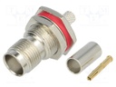 Socket; TNC; female; 50Ω; RG58; crimped; delrin (POM); gold-plated