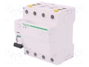 RCD breaker; Inom: 40A; Ires: 30mA; Poles: 4; 400V; Mounting: DIN