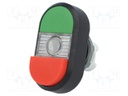 Switch: double; Stabl.pos: 1; 22mm; green-red; Illumin: MLB-1; IP66