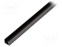 Profiles for LED modules; black; 1m; LIPOD; aluminium; anodized