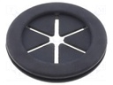 Grommet; with bulkhead; Ømount.hole: 28.5mm; Øhole: 25.5mm; rubber