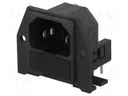 Connector: AC supply; socket; male; 10A; 250VAC; IEC 60320; UL94V-0