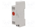 Sensor: thermostat; Contacts: NC; 10A; 250VAC; 7±4 K; IP20