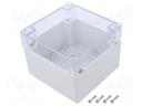 Enclosure: multipurpose; X: 120mm; Y: 120mm; Z: 90mm; polycarbonate