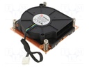 Heatsink: extruded; 12VDC; aluminium; 18.25m3/h; H: 87mm; W: 88mm