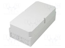 Enclosure: junction box; X: 300mm; Y: 600mm; Z: 209mm; polystyrene