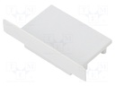 Cap for LED profiles; grey; ABS; Application: VARIO30-07