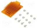 Heatsink: extruded; grilled; golden; L: 37mm; W: 58mm; H: 11.4mm