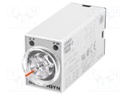 Timer; 0,1s÷10min; DPDT; 250VAC/5A; 200÷230VAC; socket; -10÷50°C