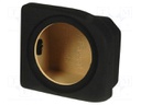 Car loudspeaker enclosure; MDF; black; textil; 15l; 250mm; 286mm
