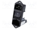 Connector: AC supply; socket; male; 10A; 250VAC; IEC 60320