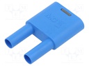 4mm banana; banana 4mm socket x2,banana 4mm plug x2; 32A; blue