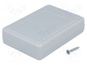 Enclosure: multipurpose; X: 59mm; Y: 84mm; Z: 23mm; polystyrene; grey