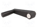 Crank; polyamide; black; Mounting: push-in; Ømount.hole: 12mm