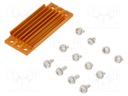 Heatsink: extruded; grilled; golden; L: 58mm; W: 23mm; H: 6.1mm