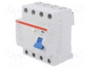 RCD breaker; Inom: 63A; Ires: 500mA; Max surge current: 5000A; 400V