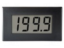 Ammeter; digital,mounting; on panel; LCD 3,5 digit; Char: 19mm