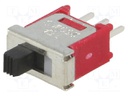 Switch: slide; Pos: 2; SPDT; 1.5A/250VAC; ON-ON; Mounting: THT