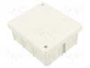 Enclosure: junction box; X: 80mm; Y: 95mm; Z: 40mm; wall mount; IP20