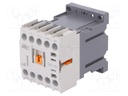 Contactor: 3-pole; NO x3; Auxiliary contacts: NO; 24VDC; 12A; IP20