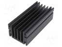 Heatsink: extruded; TO220; black; L: 100mm; W: 46mm; H: 33mm; anodized