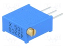 Potentiometer: mounting; multiturn; 500Ω; 500mW; THT; ±10%; linear