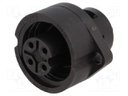 Connector: circular; socket; female; IP67; CA; PIN: 4(3+1); 3+PE