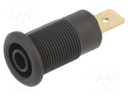 Socket; 4mm banana; 32A; 1kV; Cutout: Ø12.2mm; black; gold-plated