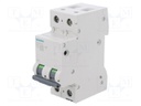 Circuit breaker; 230/400VAC; Inom: 16A; Poles: 2; DIN; Charact: C