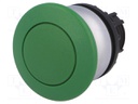 Switch: push-button; Stabl.pos: 1; 22mm; green; Illumin: none; IP67