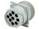 Connector: wire-wire; AHD; socket; male; PIN: 9; Locking: bayonet