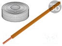 Wire; stranded; Cu; 0.5mm2; orange; PVC; 60V; 10m; Class: 5