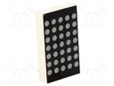 Display: LED; matrix; 5x7; blue; 50mcd; anode; 22.8x39.1x8mm