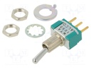 Switch: toggle; Pos: 2; SPDT; ON-ON; 3A/250VAC; 4A/28VDC; -20÷80°C